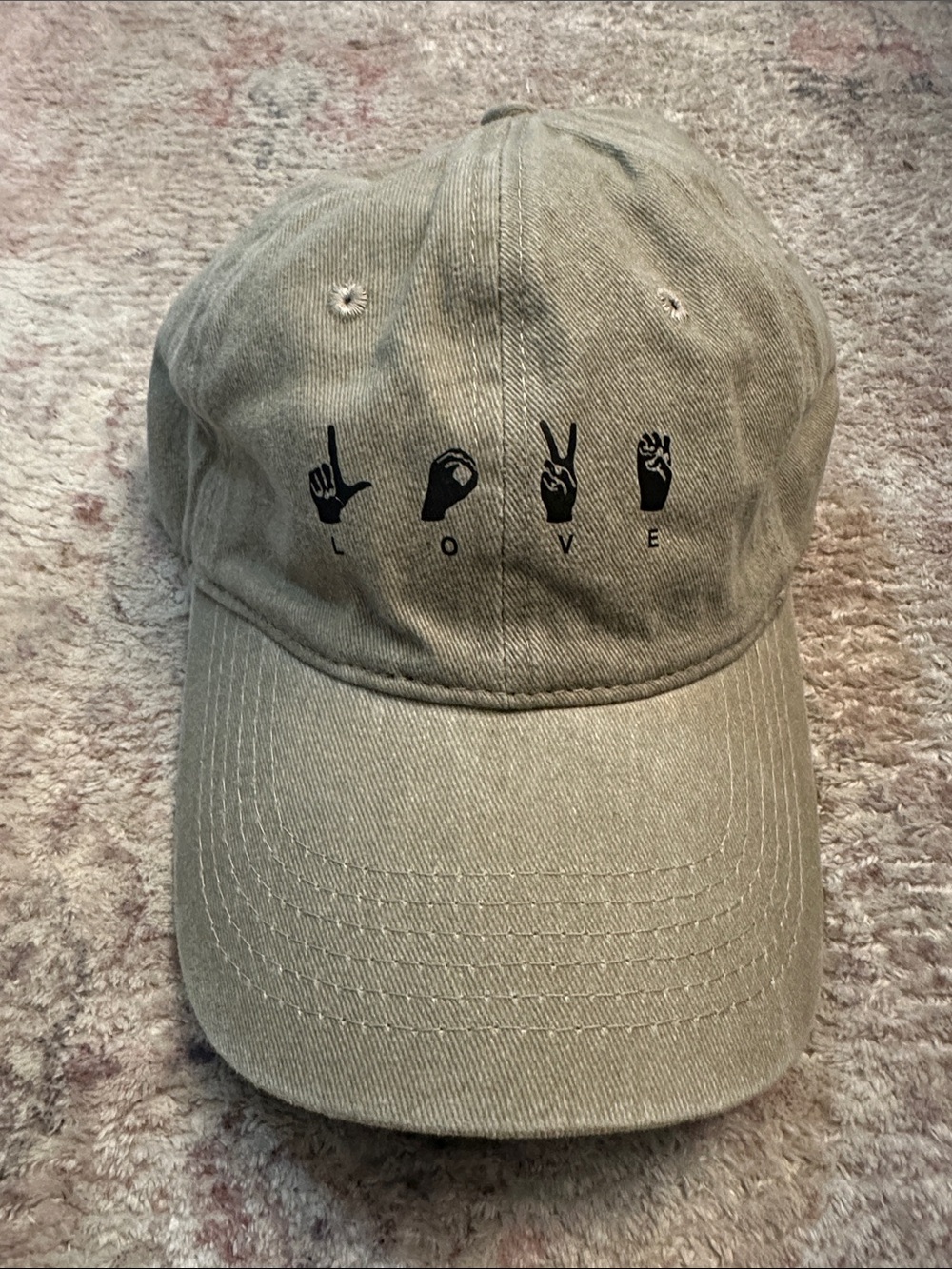 “LOVE” Sign Language Embroidered Baseball Cap